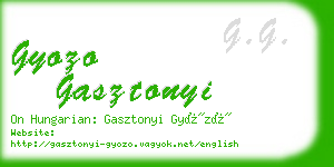gyozo gasztonyi business card